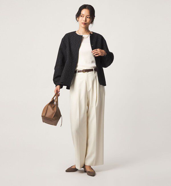 UNITED ARROWS green label relaxing「［size SHORTあり］fleurie(フルリー) ジャガード ジャケット」|ノーカラージャケット|