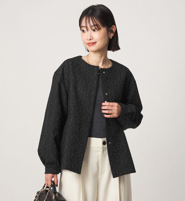 UNITED ARROWS green label relaxing「［size SHORTあり］fleurie(フルリー) ジャガード ジャケット」|ノーカラージャケット|