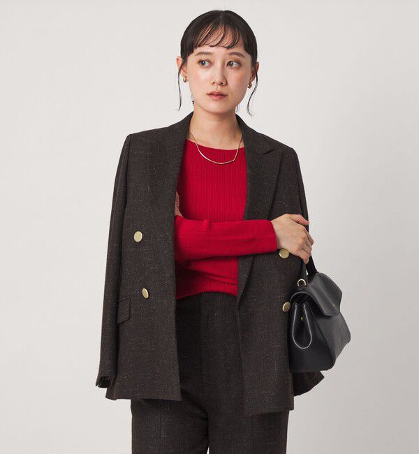 UNITED ARROWS green label relaxing「ウール リブ ボートネック ニット プルオーバー ウォッシャブル」|ニット・セーター|