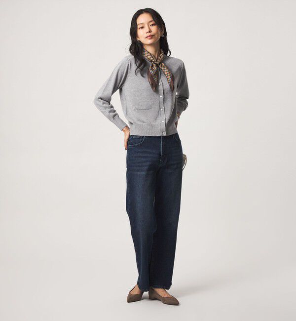 UNITED ARROWS green label relaxing「クルーネック ラメ カーディガン ウォッシャブル」|カーディガン|