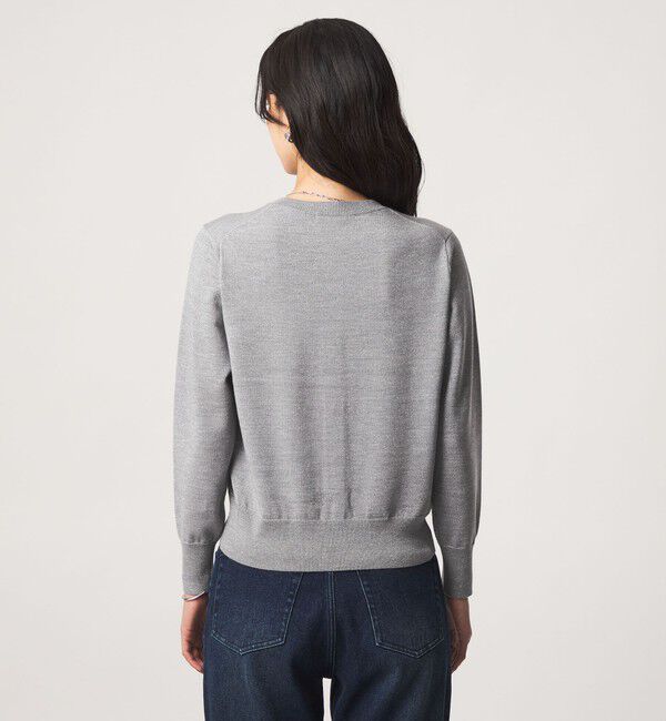 UNITED ARROWS green label relaxing「クルーネック ラメ カーディガン ウォッシャブル」|カーディガン|