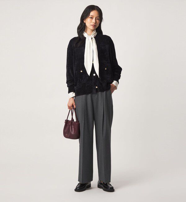 UNITED ARROWS green label relaxing「［size SHORT/TALLあり］Daily Chic サキソニー ワイド パンツ」|スラックス|