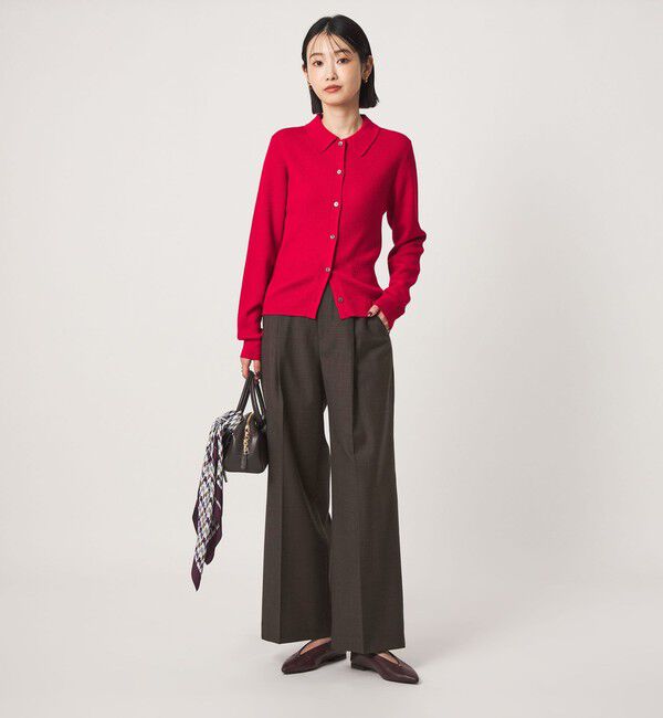 UNITED ARROWS green label relaxing「［size SHORT/TALLあり］Daily Chic サキソニー ワイド パンツ」|スラックス|