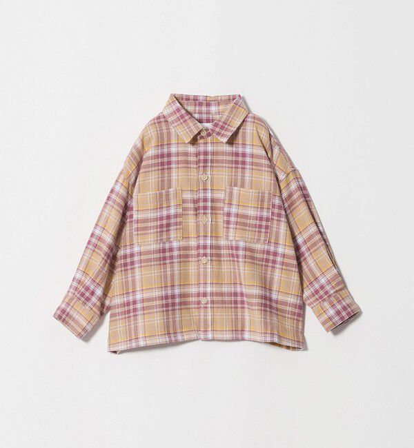 UNITED ARROWS green label relaxing「チェック ポケットシャツ / キッズ 100cm―160cm」|シャツ・ブラウス|BEIGE