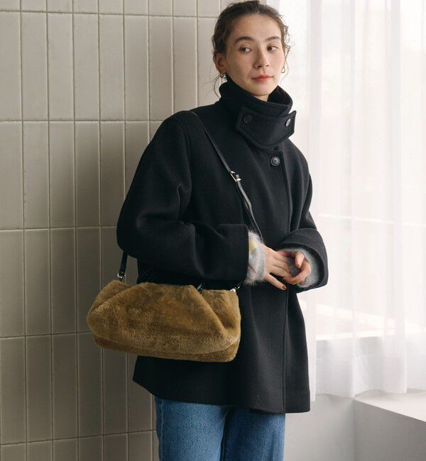 BEAUTY&YOUTH UNITED ARROWS「ファーライク 2WAY スクエア トートバッグ」|ショルダー・メッセンジャー|