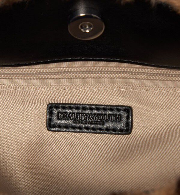 BEAUTY&YOUTH UNITED ARROWS「ファーライク 2WAY スクエア トートバッグ」|ショルダー・メッセンジャー|
