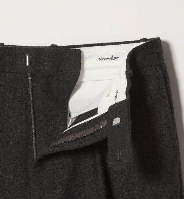 STEVEN ALAN「＜Steven Alan＞ ブラッシュド フランネル インツープリーツ ドレス トラウザーズ II」|スラックス|