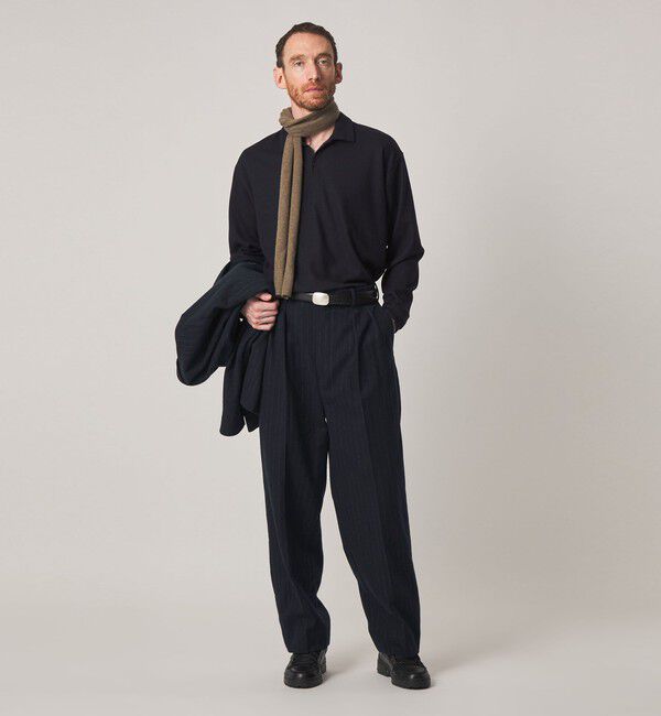 STEVEN ALAN「＜Steven Alan＞ ブラッシュド フランネル インツープリーツ ドレス トラウザーズ II」|スラックス|