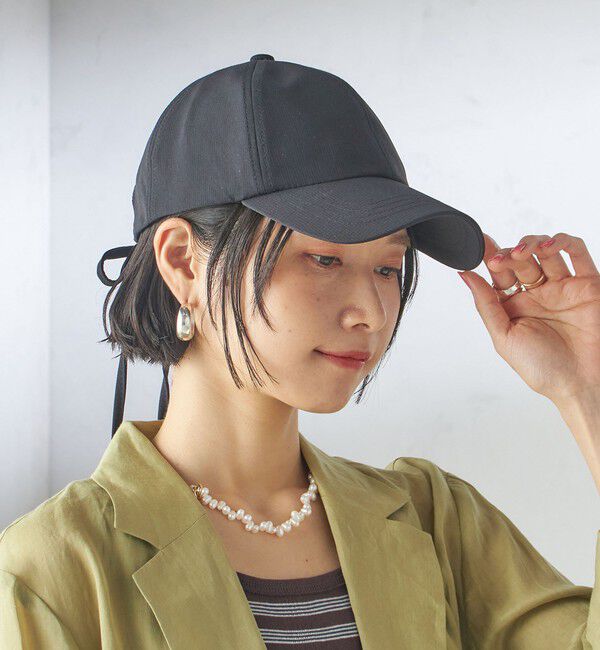 SHIPS for women「Revis.:〈UVカット/撥水〉リボン キャップ」|キャップ・キャスケット|