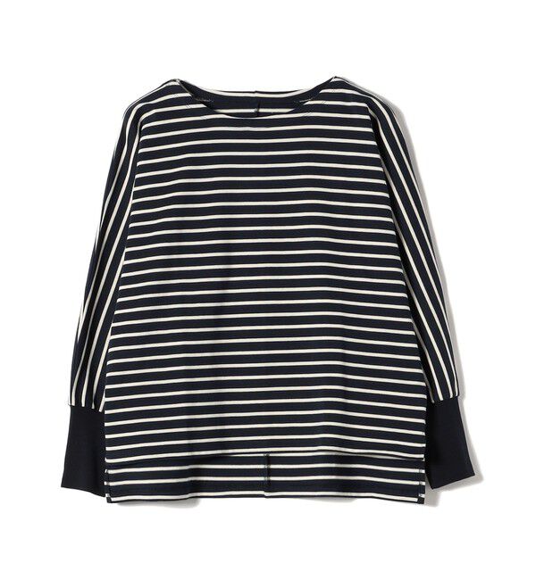 SHIPS for women「【WEB限定】〈手洗い可能〉バック レース 袖 ロング リブ ドルマン プルオーバー」|Tシャツ・カットソー|