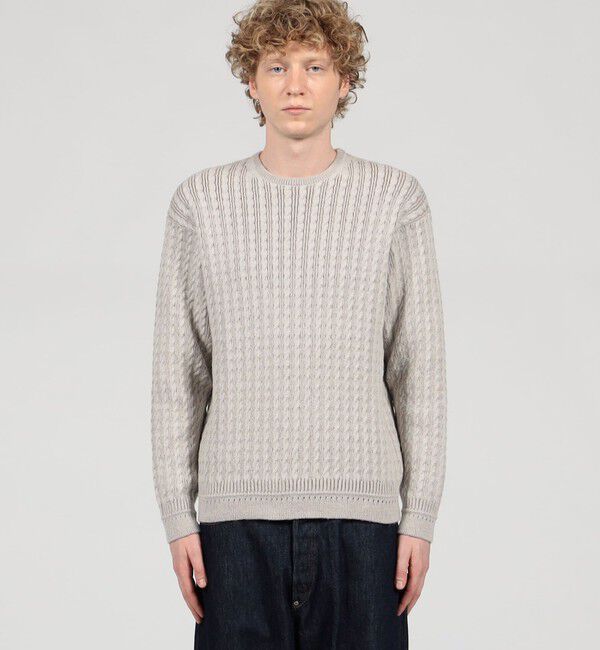 TOMORROWLAND MENS「TOMORROWLAND tricot アルパカポリエステルケーブル クルーネックプルオーバー」|ニット・セーター|
