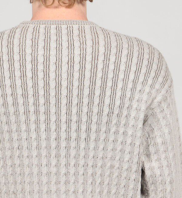 TOMORROWLAND MENS「TOMORROWLAND tricot アルパカポリエステルケーブル クルーネックプルオーバー」|ニット・セーター|