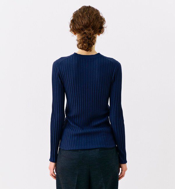 TOMORROWLAND collection「ウールシルクカシミヤリブ ロングスリーブプルオーバー」|ニット・セーター|