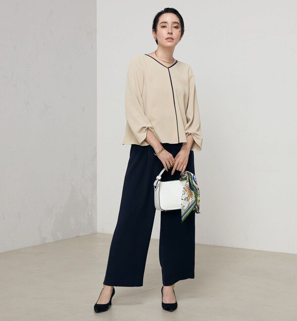 NOLLEY'S「《セットアップ対応》ウォッシャブルダブルクロスワイドパンツ」|その他|