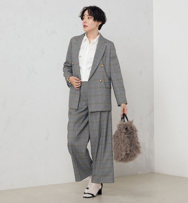 NOLLEY'S「《セットアップ対応》ストレッチツイルワイドパンツ」|その他|