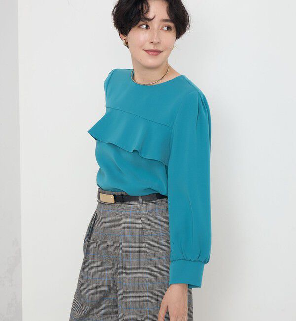 NOLLEY'S「《セットアップ対応》ウォッシャブルダブルクロスブラウス」|シャツ・ブラウス|