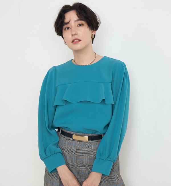NOLLEY'S「《セットアップ対応》ウォッシャブルダブルクロスブラウス」|シャツ・ブラウス|
