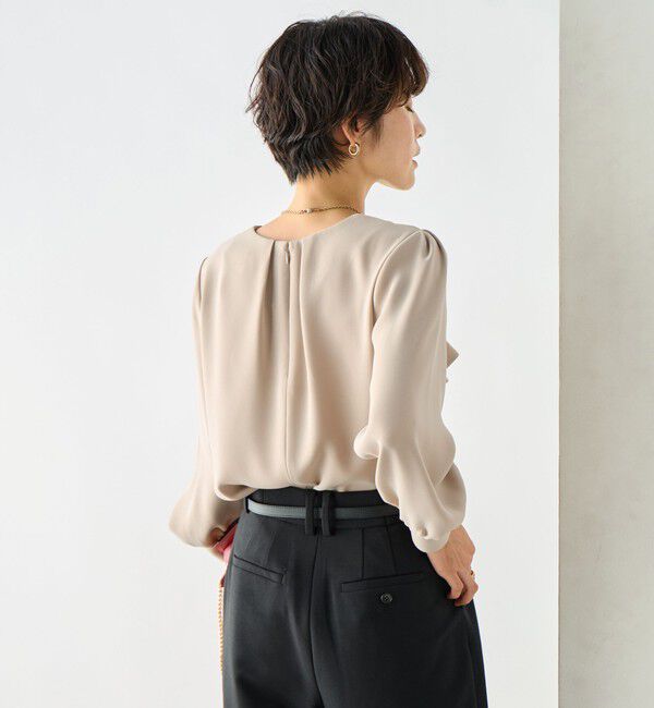 NOLLEY'S「《セットアップ対応》ウォッシャブルダブルクロスブラウス」|シャツ・ブラウス|