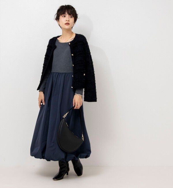 NOLLEY'S sophi「タフタバルーンスカート2WAYニットワンピース」|ワンピース|