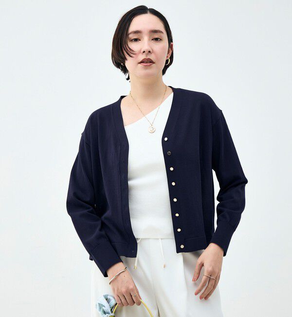 NOLLEY'S「【一部WEB限定カラー】《手洗い可能》エアリータッチゆったりVネックカーディガン」|カーディガン|