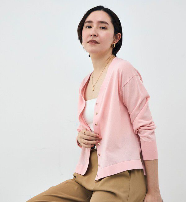 NOLLEY'S「【一部WEB限定カラー】《手洗い可能》エアリータッチゆったりVネックカーディガン」|カーディガン|