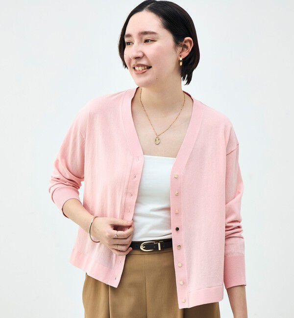 NOLLEY'S「【一部WEB限定カラー】《手洗い可能》エアリータッチゆったりVネックカーディガン」|カーディガン|