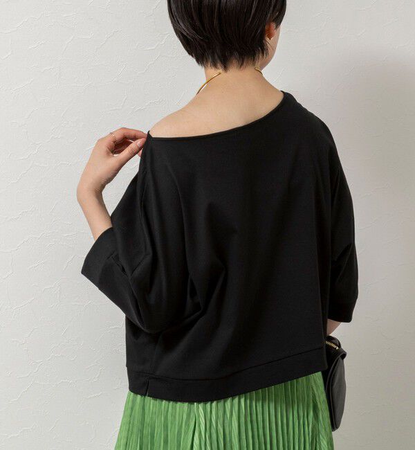 NOLLEY'S「ウォッシャブルドルマンTシャツ」|Tシャツ・カットソー|ブラック