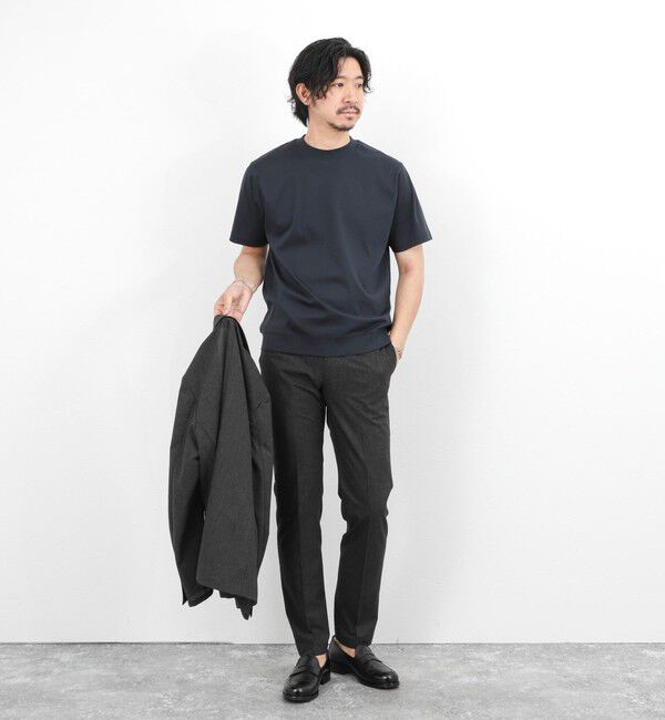 NOLLEY'S goodman「《ビジカジ対応》シルケットスムース クルーネックドレスTシャツ 26SS」|Tシャツ・カットソー|