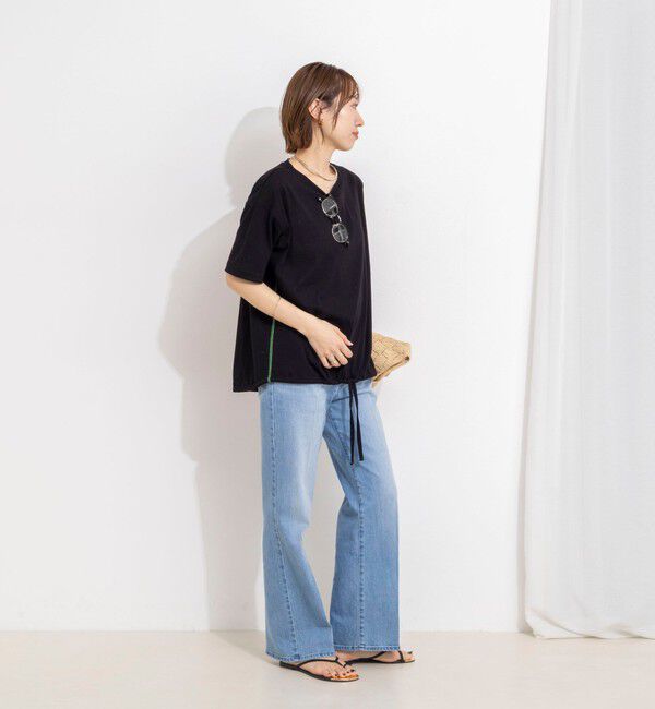 Rie Miller「ウォッシャブルドローストTシャツ」|Tシャツ・カットソー|