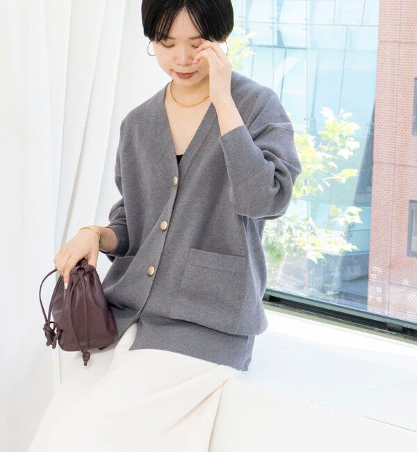 NOLLEY'S sophi「【WEB限定】《手洗い可能》総針ビックVネックカーディガン」|カーディガン|