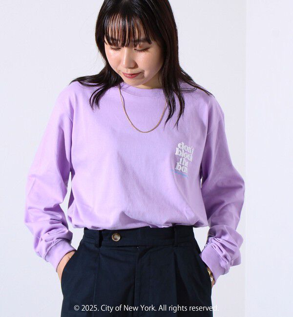 GLOSTER「【GOOD ROCK SPEED】NYC 発砲プリント ロングスリーブTシャツ ロンT」|Tシャツ・カットソー|