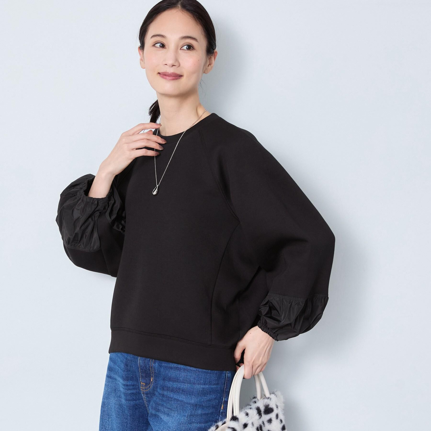 Reflect「【手洗い可】異素材切り替えデザインプルオーバー」|Tシャツ・カットソー|