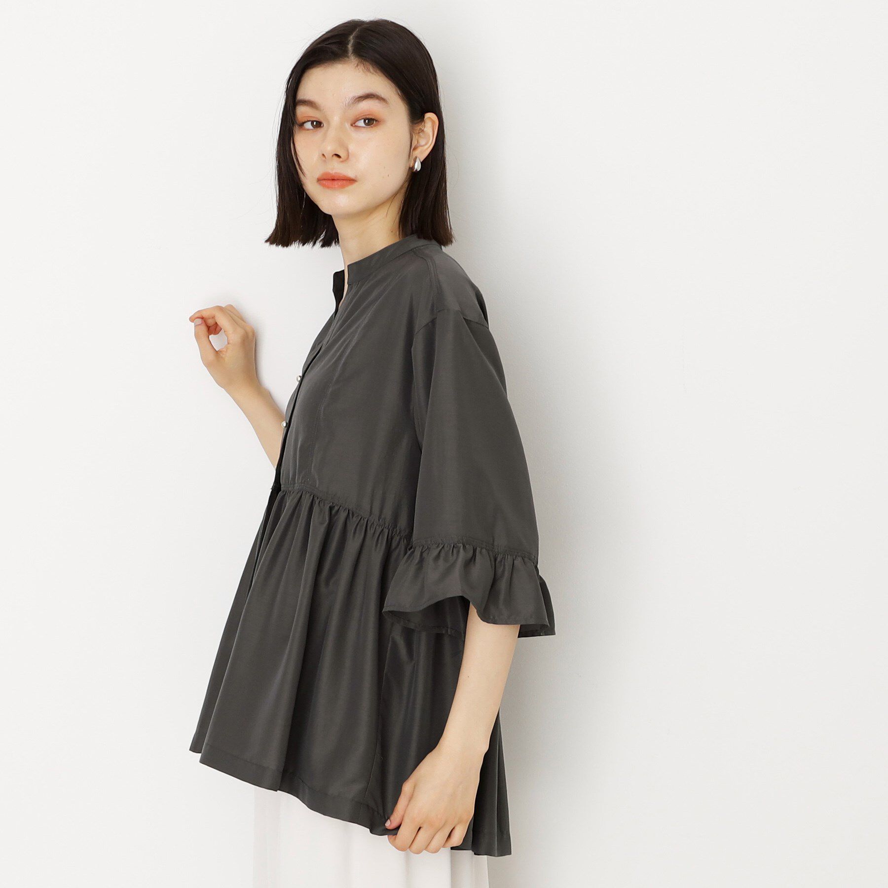 THE SHOP TK「フリルチュニックブラウス【洗濯機OK】」|シャツ・ブラウス|