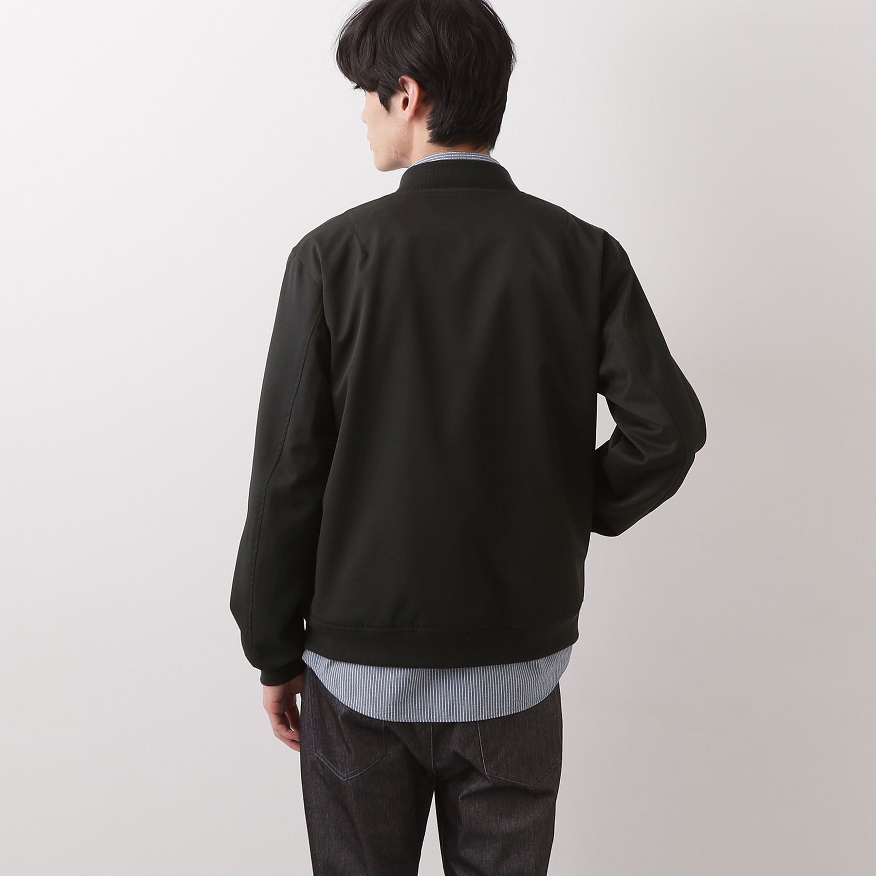 THE SHOP TK「FLEX LINE ストレッチリブブルゾン　ストレッチ/防シワ/マシンウォッシャブル/セットアップ可」|ブルゾン・スタジャン|