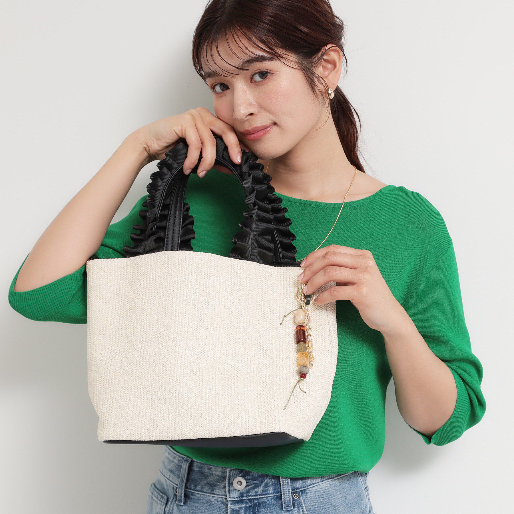 THE SHOP TK「カラフルストーンチャーム」|キーケース|
