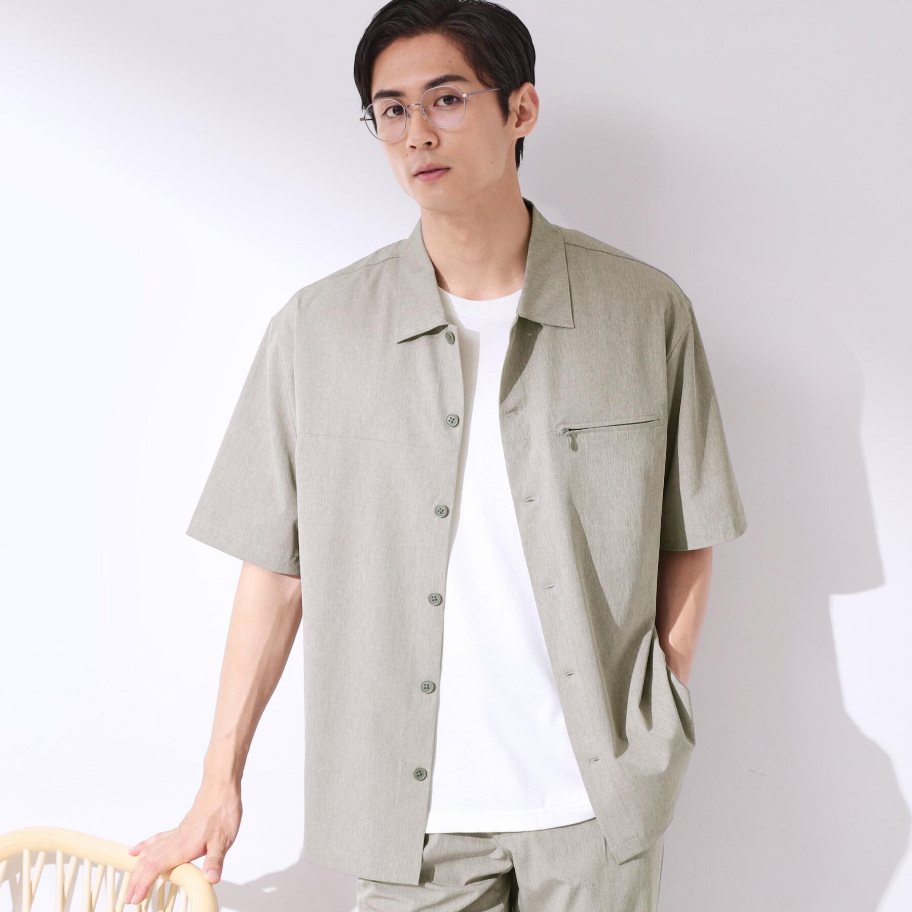 THE SHOP TK「【吸水速乾／防シワ／マシンウォッシャブル】ハイドロクール 半袖シャツ」|シャツ・ブラウス|