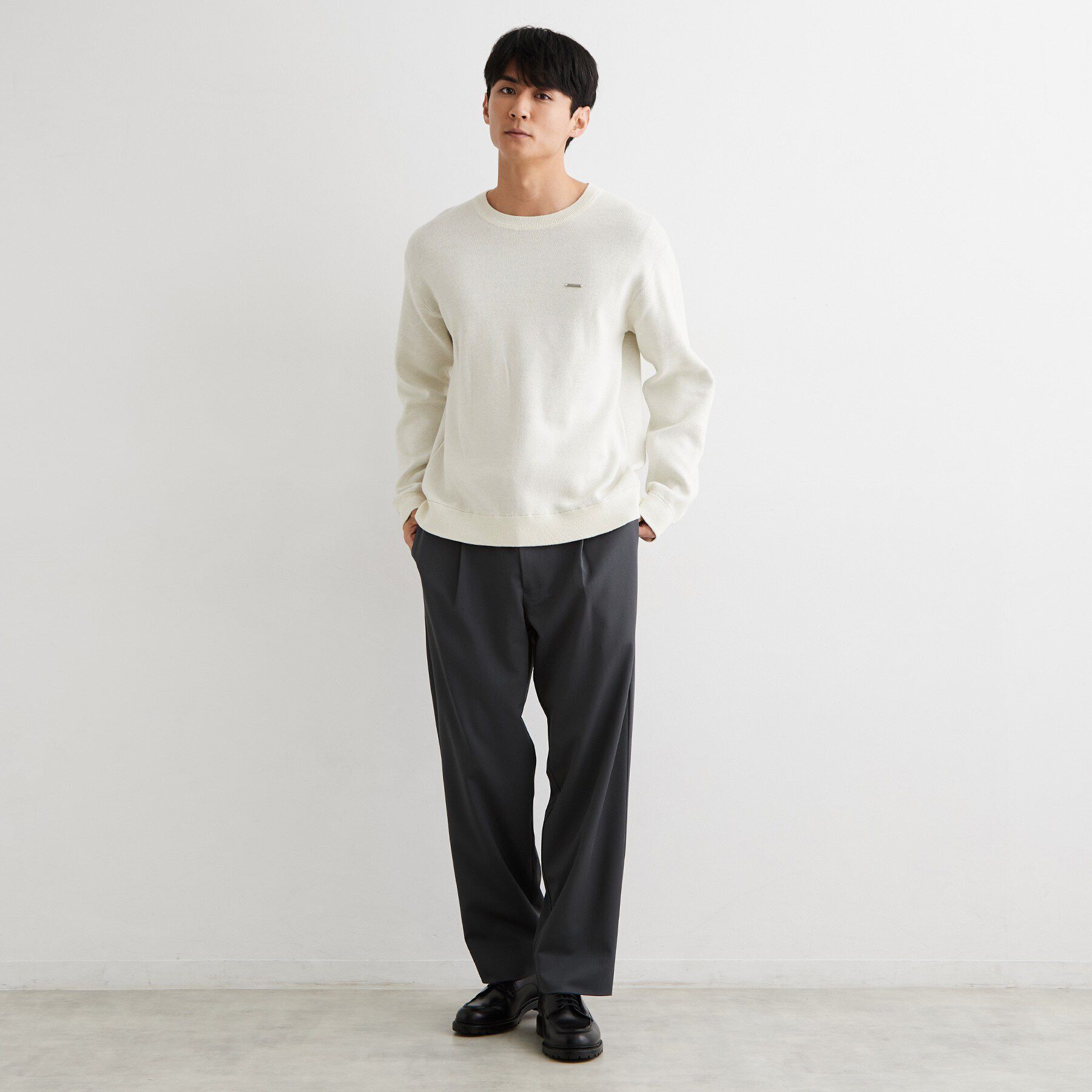 THE SHOP TK「【秋から着られる】スウェットライクニット」|ニット・セーター|