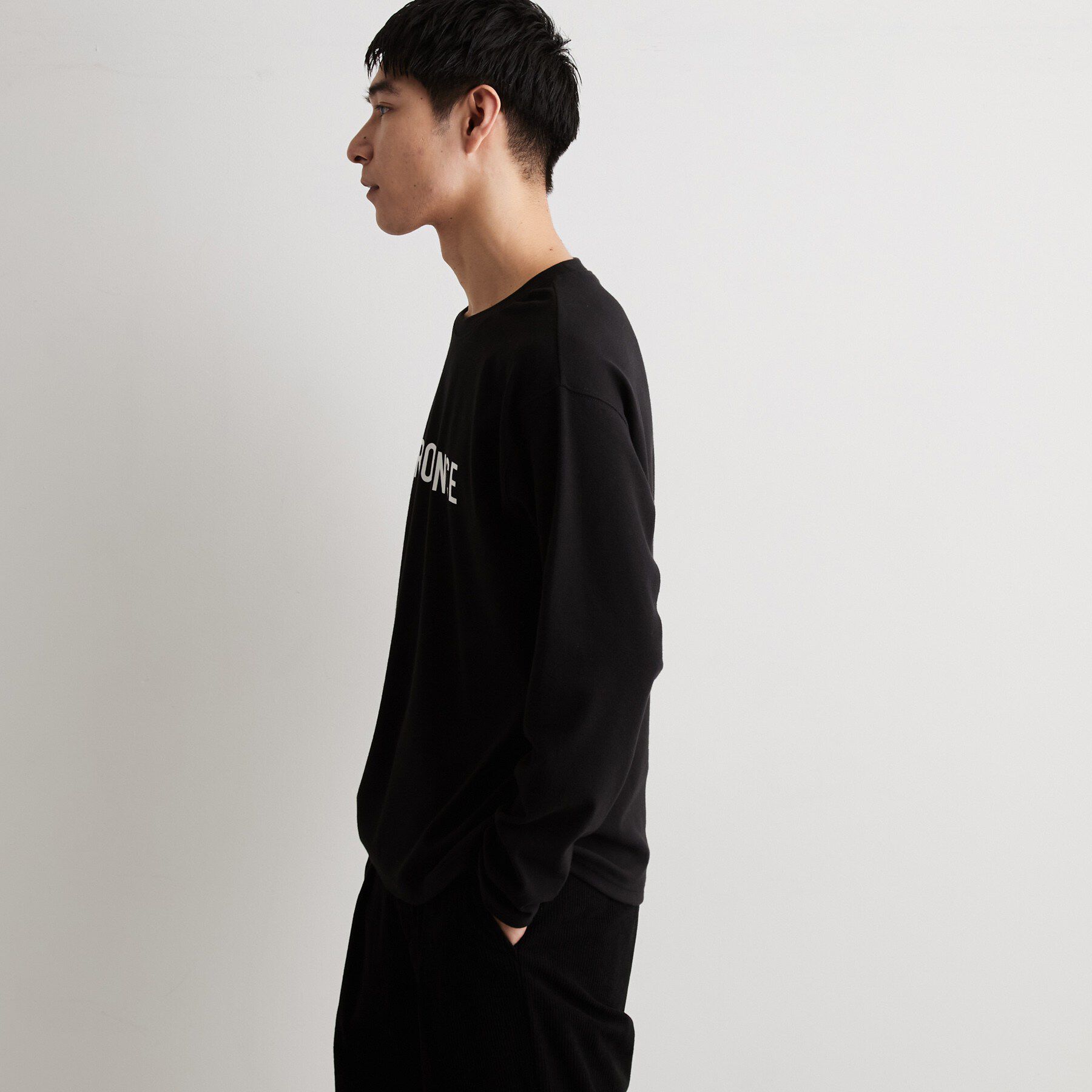 THE SHOP TK「【洗濯機OK】フロッキーロゴ 長袖Tシャツ」|Tシャツ・カットソー|