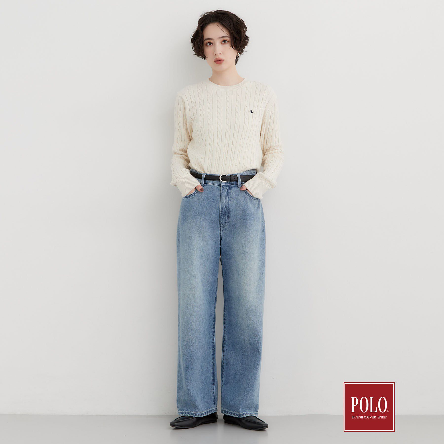 THE SHOP TK「POLO BCS/ケーブルニット」|ニット・セーター|