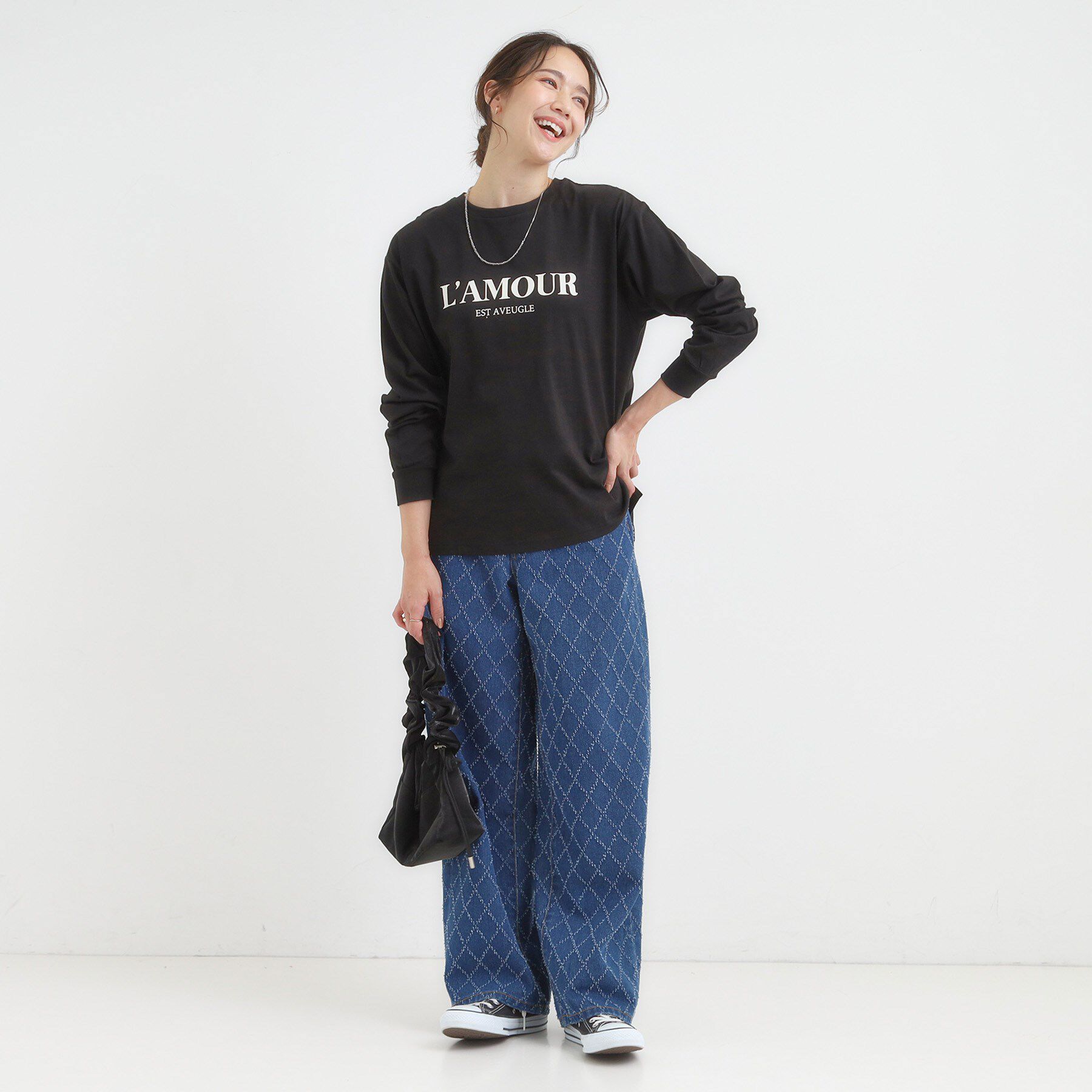 SHOO･LA･RUE「グラフィックアソート ベーシックロンT」|Tシャツ・カットソー|