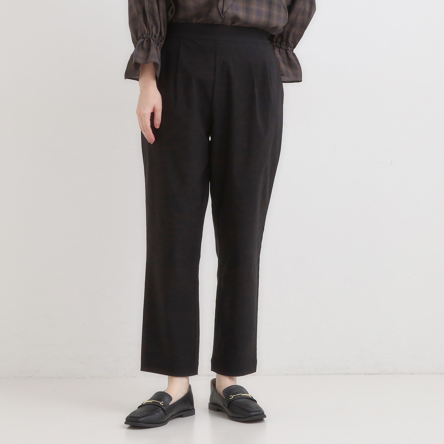 SHOO･LA･RUE「【高レビュー/洗濯機可/SS-LL】あったか裏起毛 のびのびストレッチ テーパードパンツ」|その他|