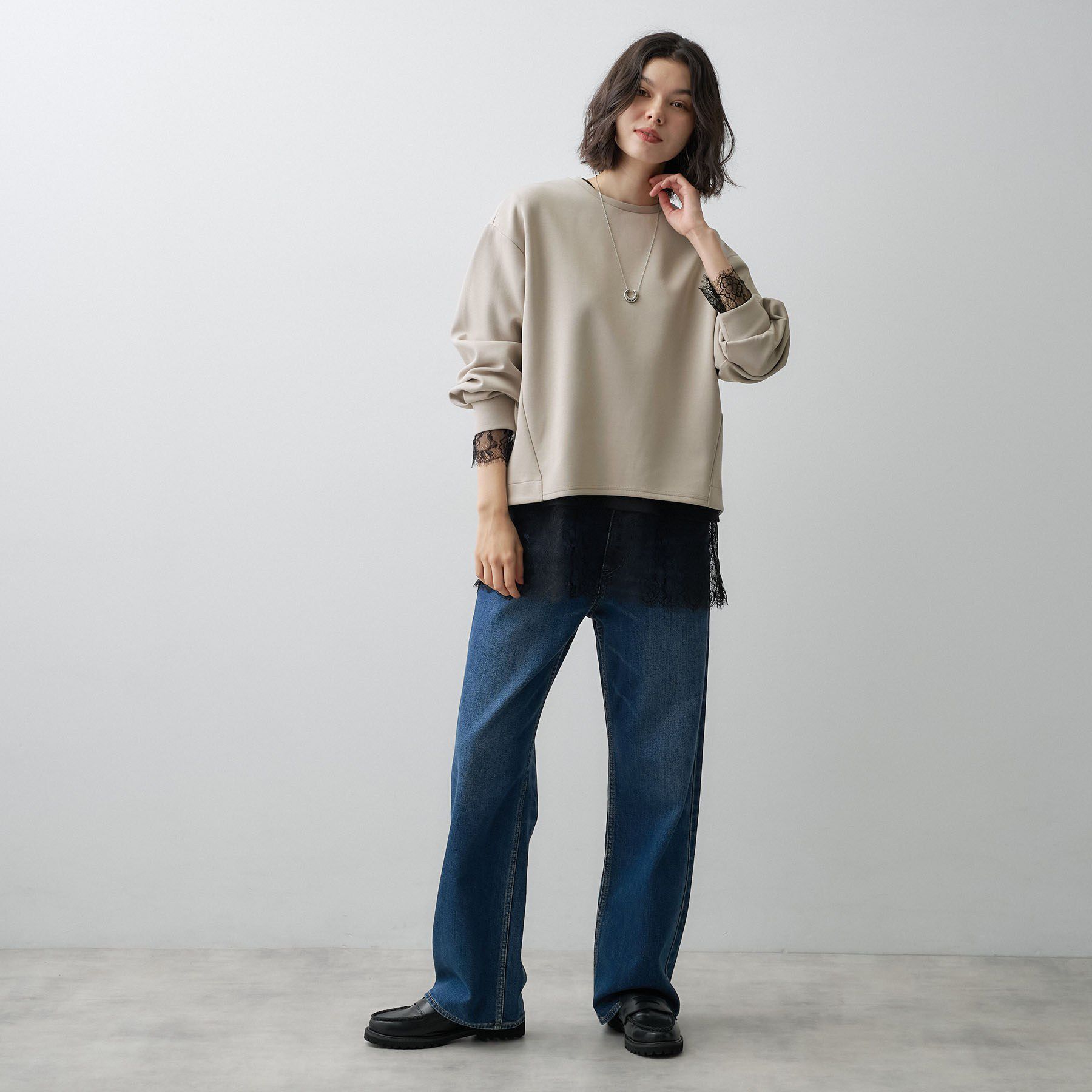 Dessin「【洗える/セットアップ可】コットン混ダンボール プルオーバー」|Tシャツ・カットソー|