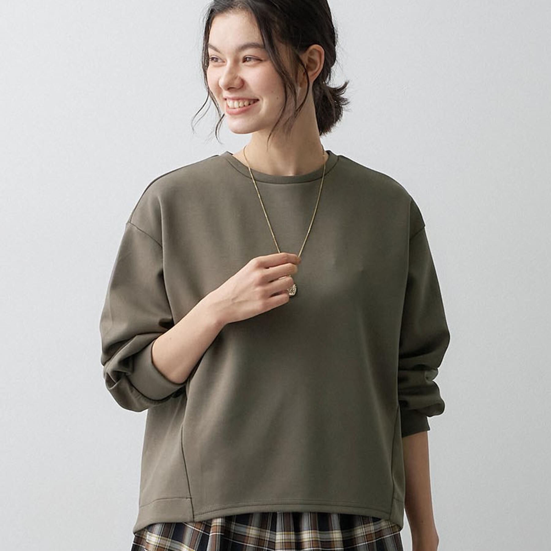 Dessin「【洗える/セットアップ可】コットン混ダンボール プルオーバー」|Tシャツ・カットソー|