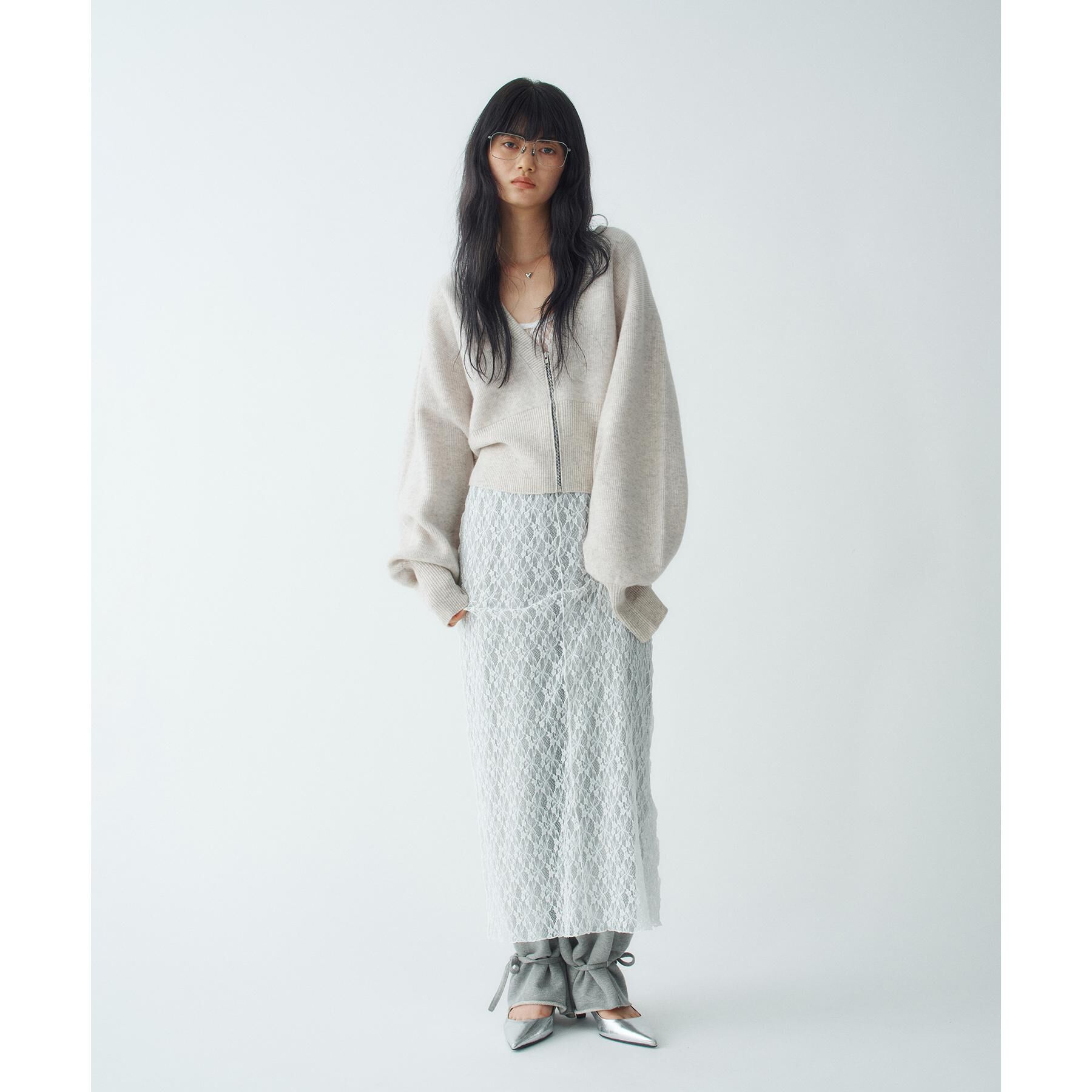 CODE A「stretch lace cami dress」|ワンピース|