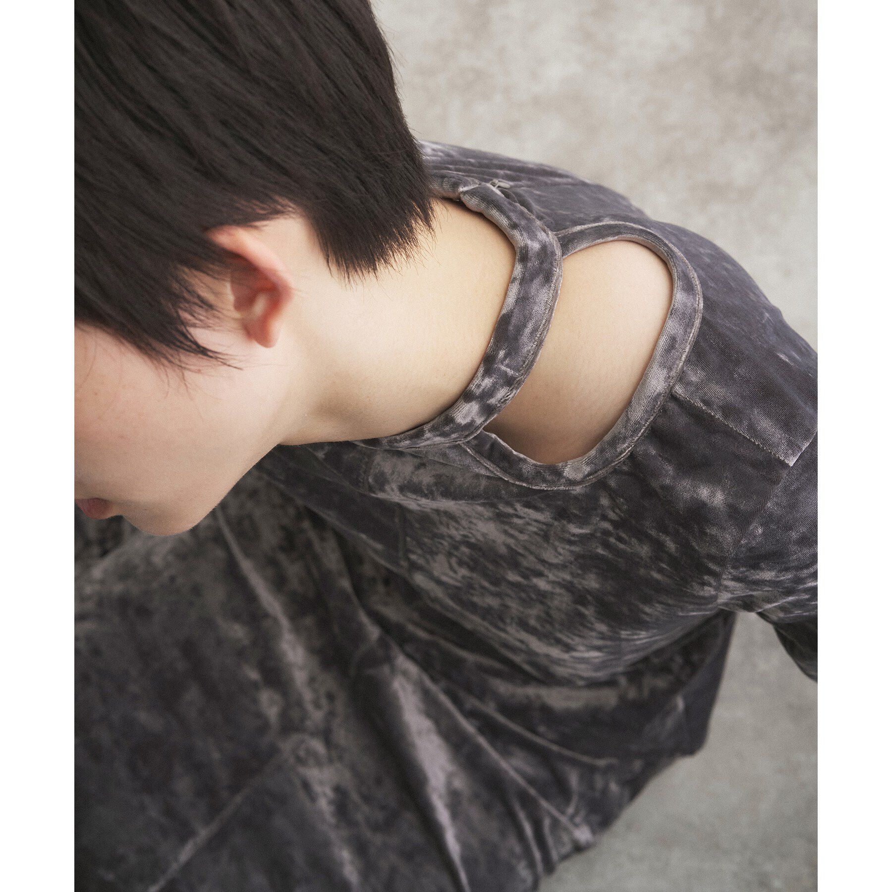 CODE A「【ReRe】neck point velour dress」|ワンピース|