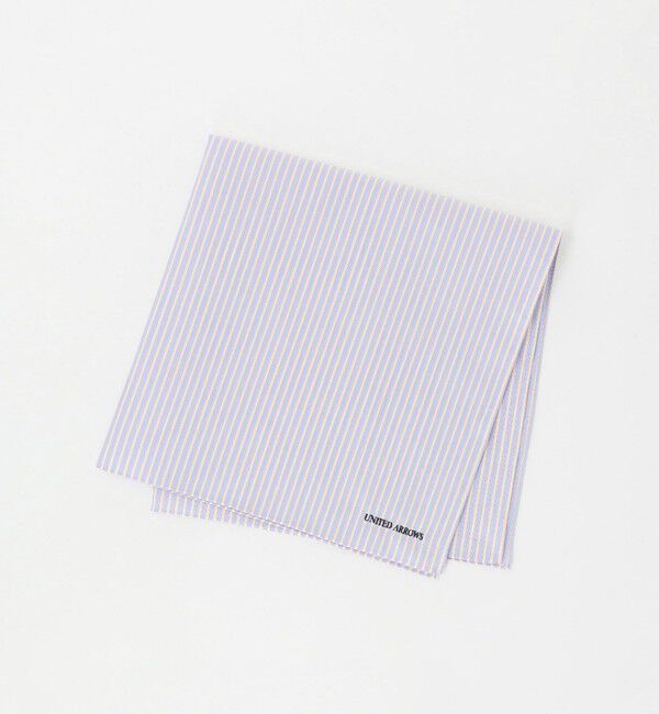 UNITED ARROWS「コットン ストライプ ハンカチ」|ハンカチ|LT.BLUE