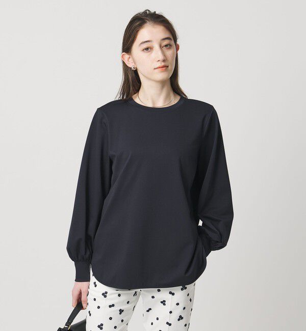 UNITED ARROWS「ポンチ ロングスリーブ カットソー」|Tシャツ・カットソー|NAVY