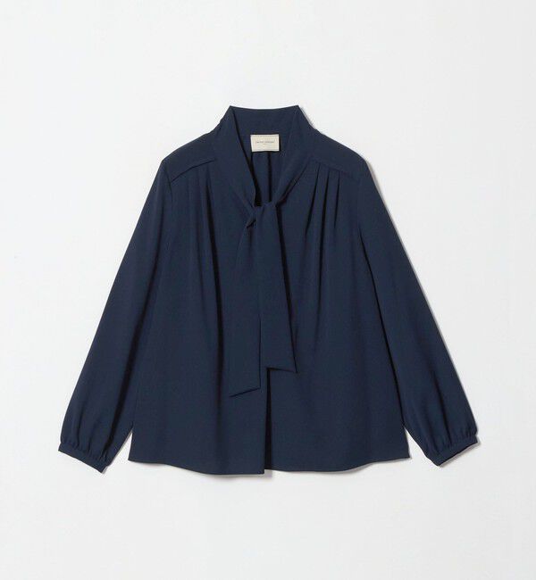 UNITED ARROWS「ジョーゼット ボウタイ ブラウス」|シャツ・ブラウス|NAVY