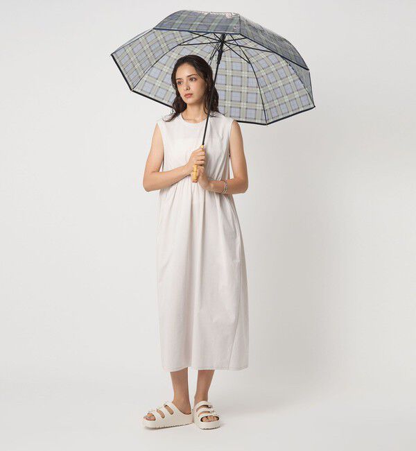 UNITED ARROWS green label relaxing「チェック ビニール アンブレラ / 雨傘 / レイン」|傘|