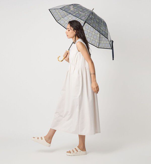 UNITED ARROWS green label relaxing「チェック ビニール アンブレラ / 雨傘 / レイン」|傘|